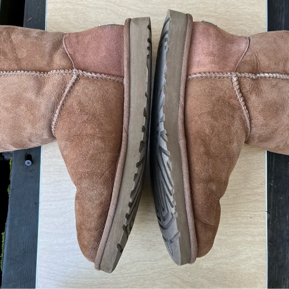 UGG Bailey Button Shearling Lined Boots In Chestnut 5803 Sz 9 - Picture 13 of 16